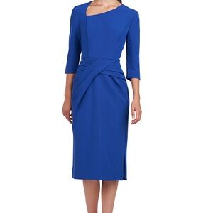 Kay Unger ALEXA MIDI DRESS in sapphire